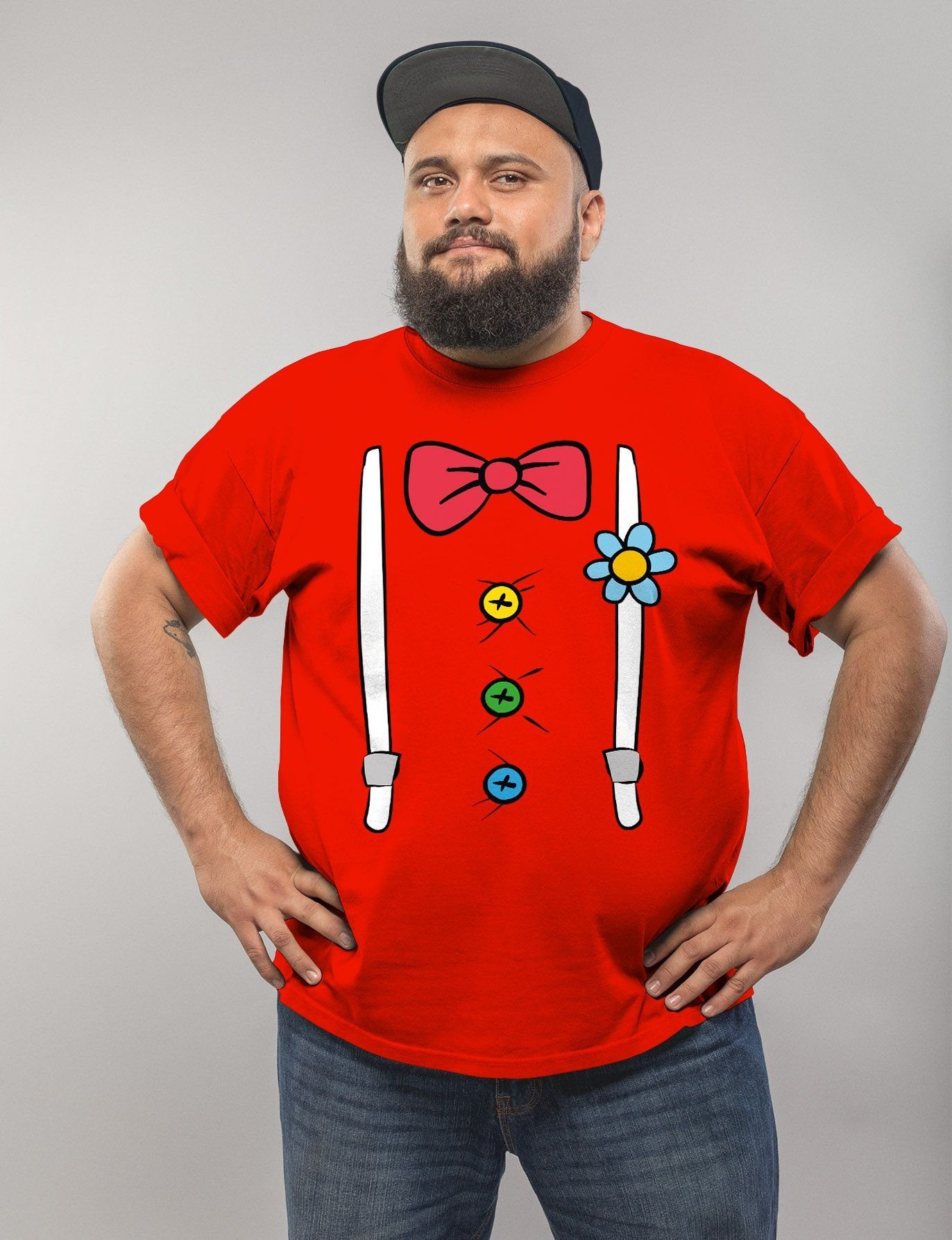 MoonWorks Print-Shirt Herren T-Shirt Fasching Karneval günstig online kaufen