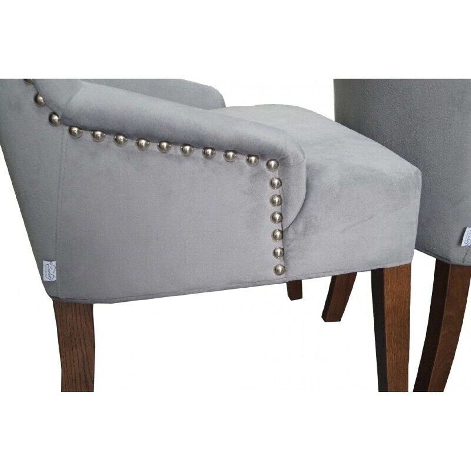 JVmoebel Gruppe Neu Polster Chesterfield Textil 6xSet Hotel Design Stuhl Grau Stühle Garnitur Stuhl,