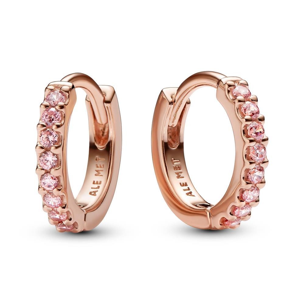 Pandora Paar Creolen Creolen für Damen in Roségold, Timeless, Zirkonia von PANDORA