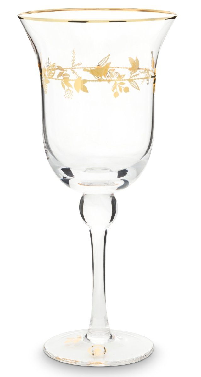 PiP Studio Weinglas Winter Wonderland Gold Weinglas 0,36 l, Glas, Wine Glass Winter Wonderland Gold 360ml