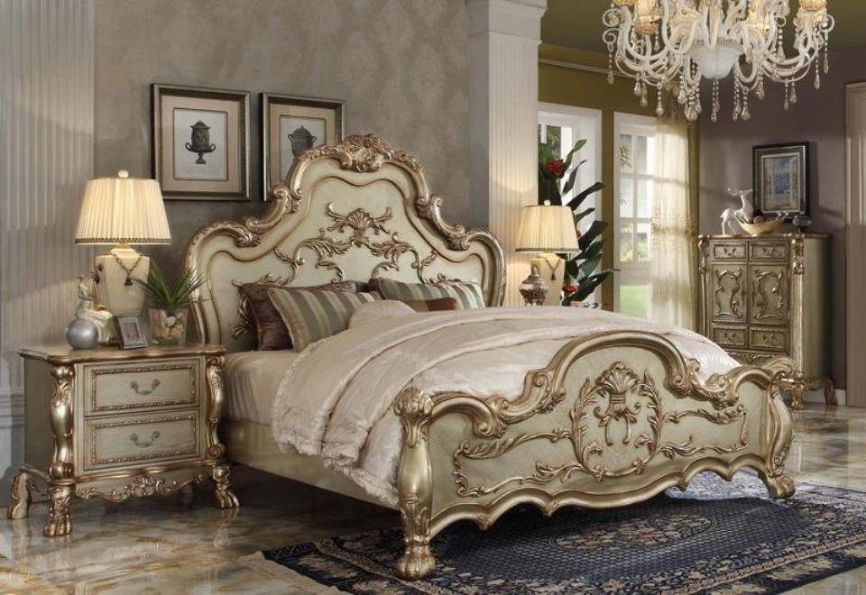 JVmoebel Bett, Bett Design Doppelbett Betten Luxus Klassiker Barock Rokoko