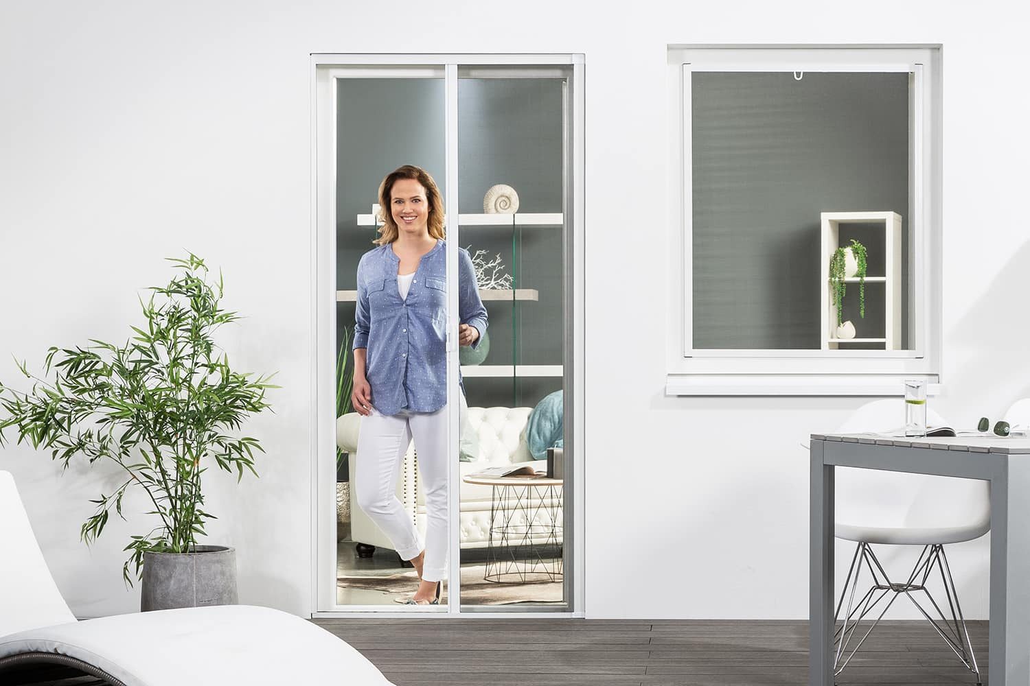 empasa Insektenschutz-Tür "SMART", Fliegengitter Schiebetür für Balkon- und Terrassentür