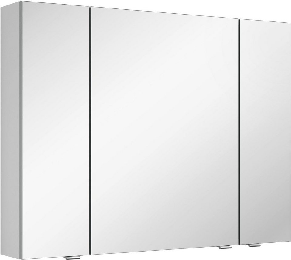 MARLIN Spiegelschrank 3980 mit doppelseitig verspiegelten Türen,  vormontiert, Maße (B/T/H): 90/17,6/68,2 cm