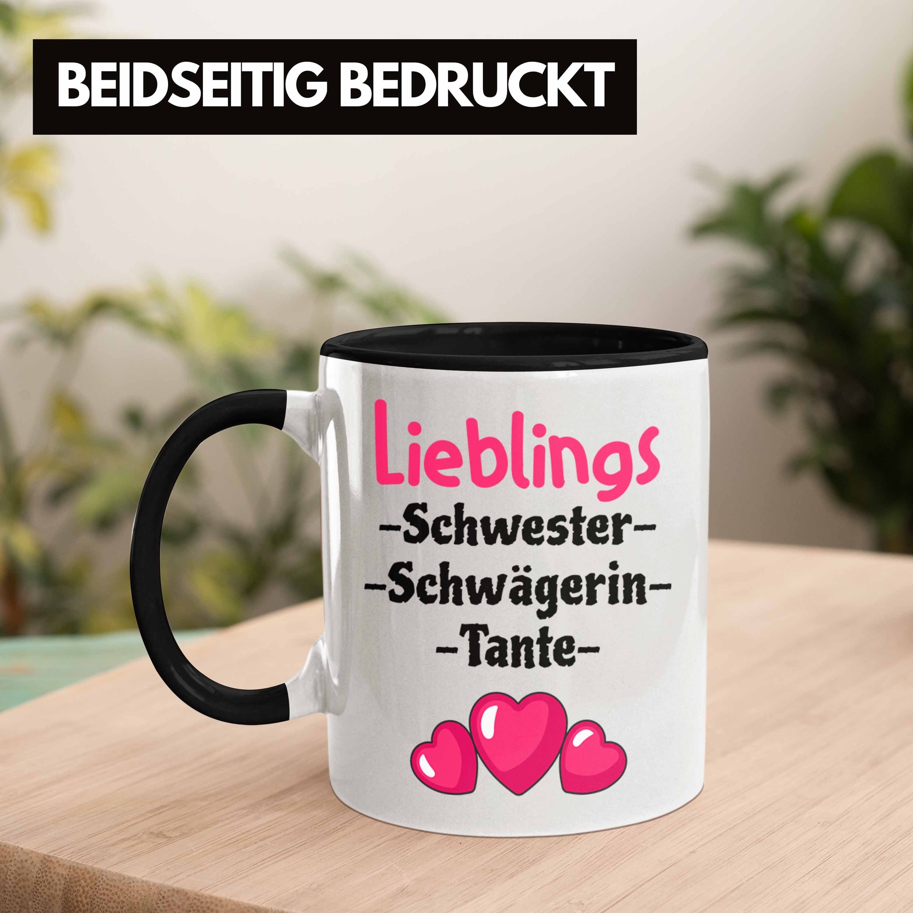 Schwarz Schwägerin Spruch Schwester Tante Geschenk - mit Lieblings Tasse Tasse Trendation Trendation