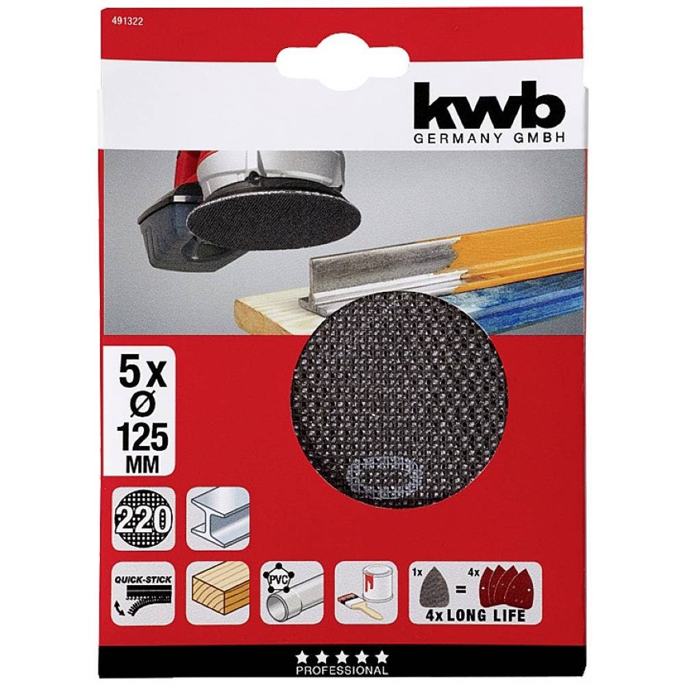 Thumbnail - kwb Schleifpapier Gitterleinen Schleif-Papier Schleifgitter-Scheibe