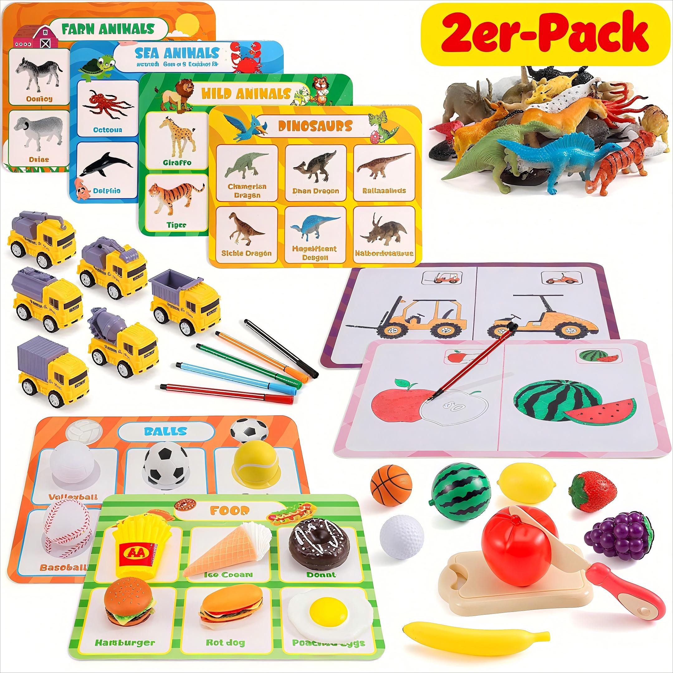 POPOLIC Lernspielzeug Montessori Sortier Spielzeug (Obst-Schnitt-Spiel mit günstig online kaufen