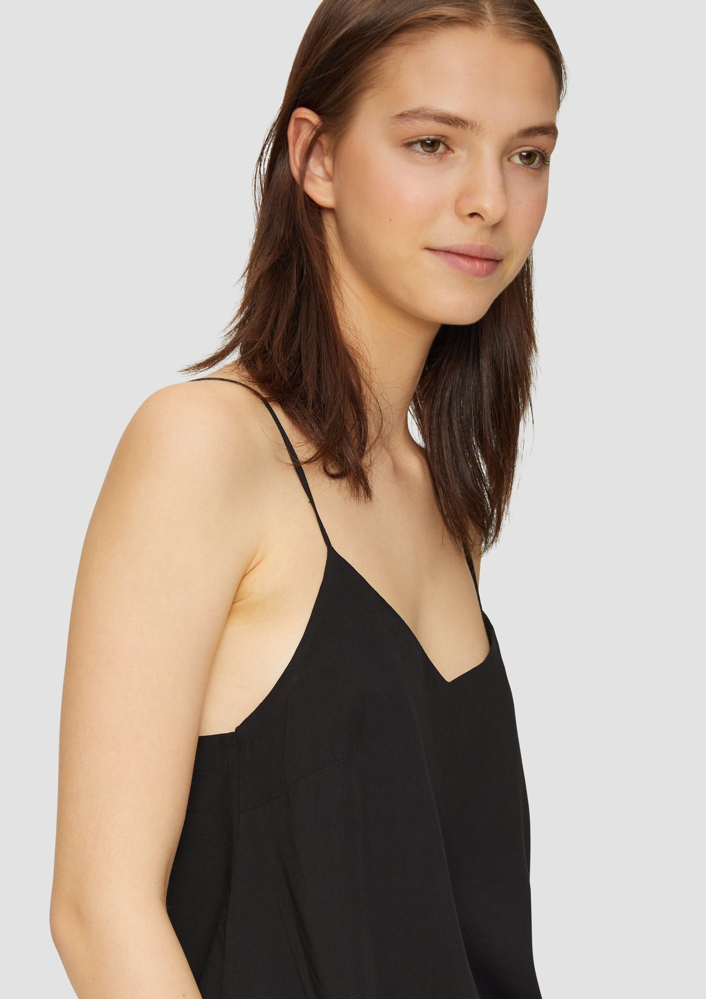 QS Shirttop Bluse aus Satin mit günstig online kaufen