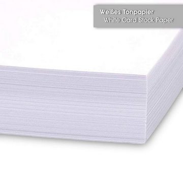 Tritart Aquarellpapier Fotokarton A4 Weiß 300 g/m² - 52 Blatt Kartonpapier Papier, White A4 300g Paper - 52 Sheets for Crafts and Painting