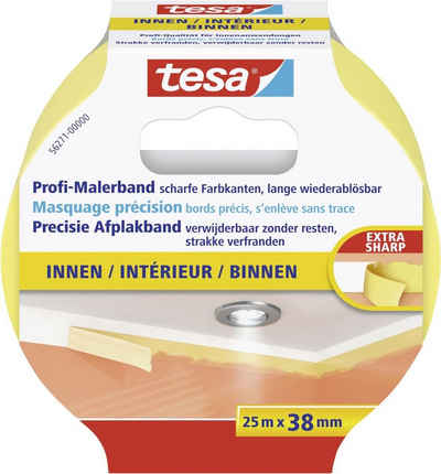 tesa Kreppband tesa Profi-Malerband Innen 25 m x 38 mm, gelb