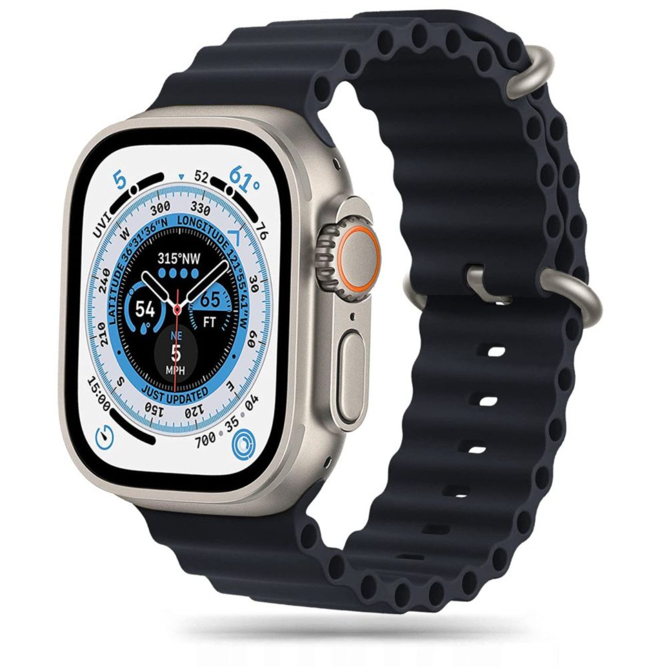 TECH PROTECT Smartwatch-Armband IconBand Pro, Sportliches TPU-Armband mit Edelstahlverschluss für Apple Watch