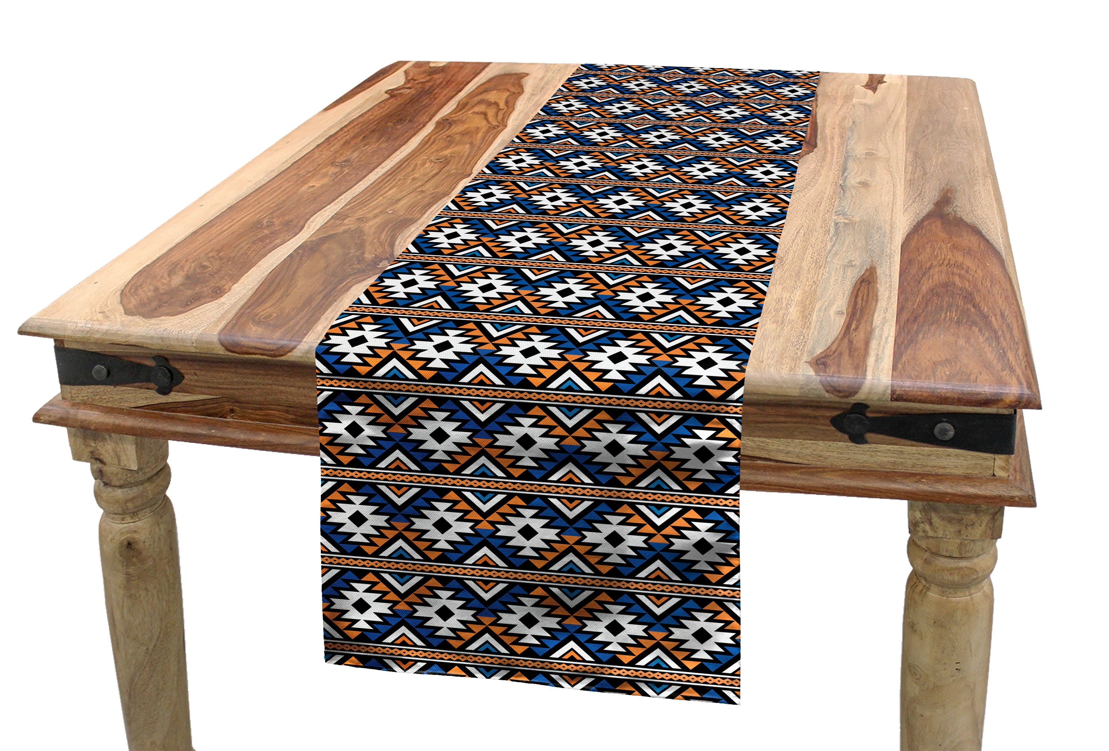 Abakuhaus Tischläufer Esszimmer Küche Rechteckiger Dekorativer Tischläufer, Boho geometrische Muster