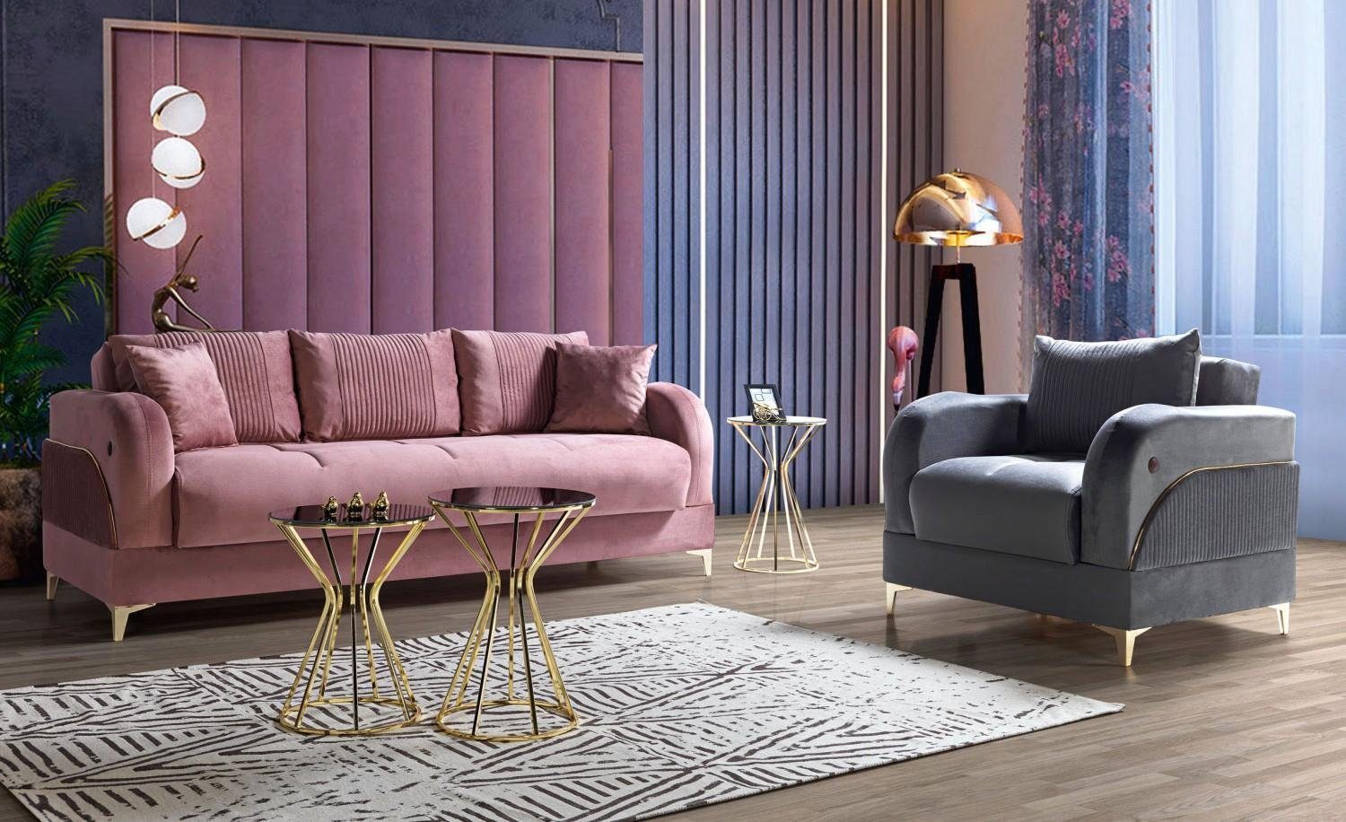 Luxus, Modern JVmoebel Relax In Sofa Europe 2tlg Sofagarnitur Sessel 3+1 Made Stil Sitzer