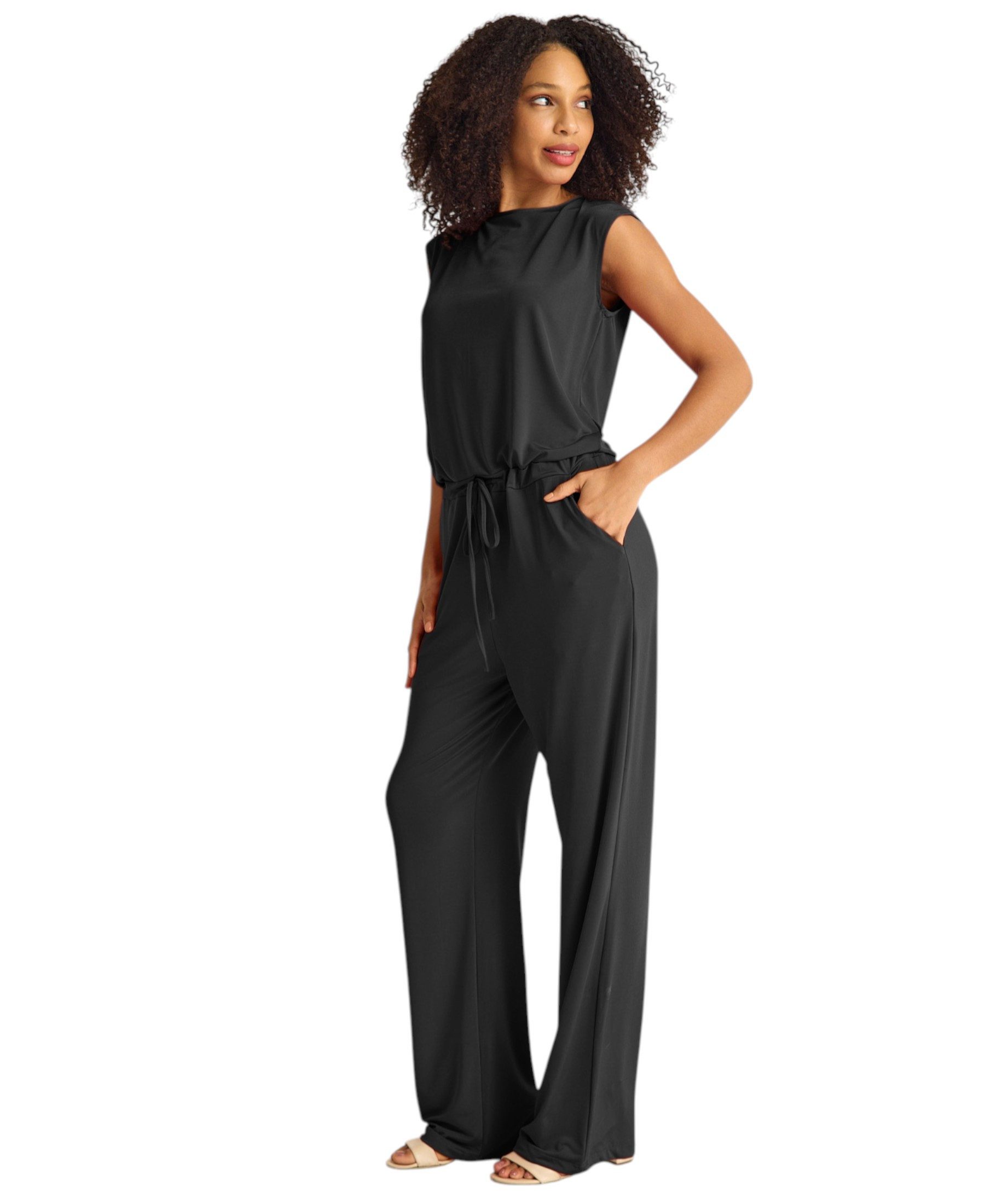 fashionshowcase Overall Overall Eleganter Damen Jumpsuit aus Stretch-Jersey günstig online kaufen