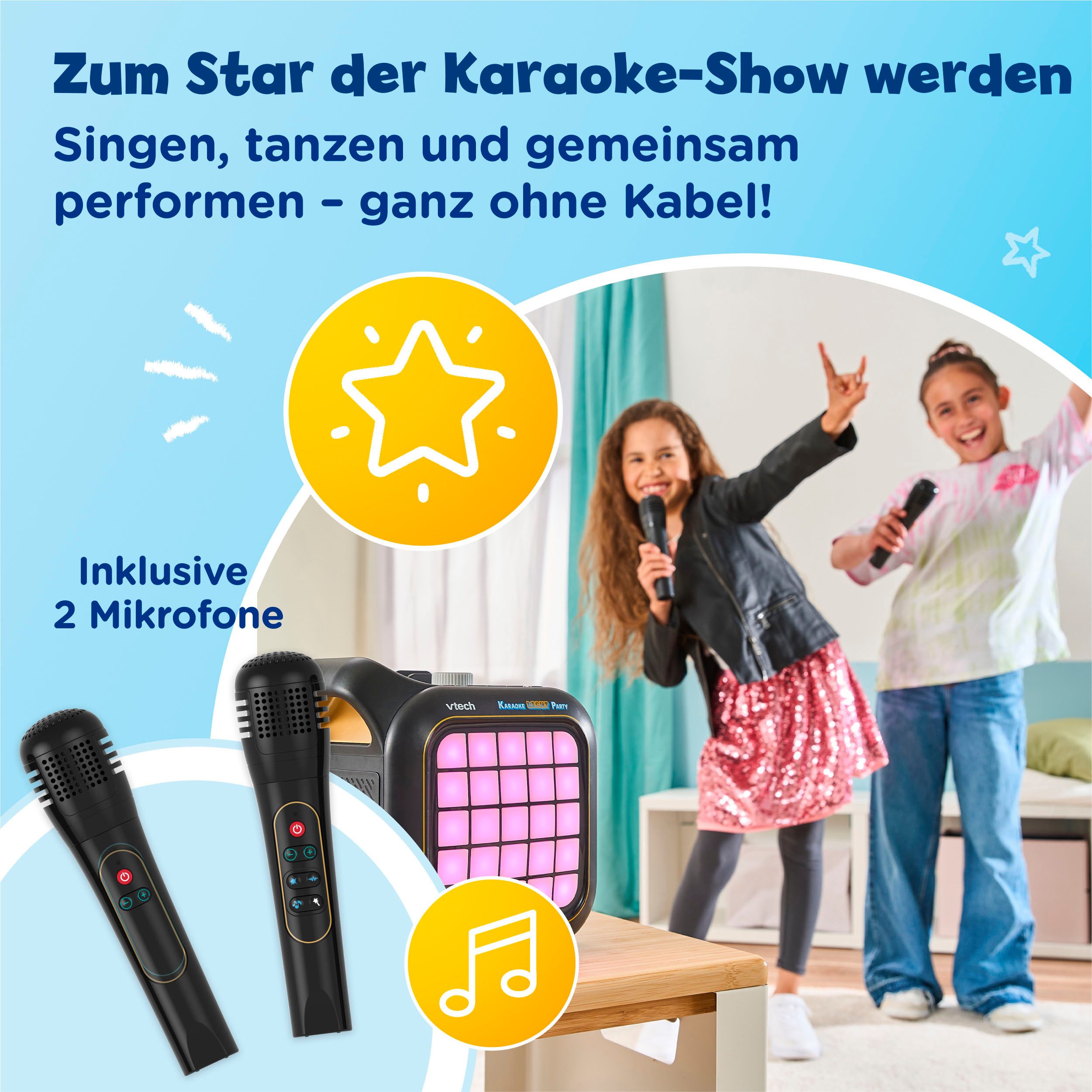 Vtech® Spielzeug-Musikinstrument Karaoke Light Party