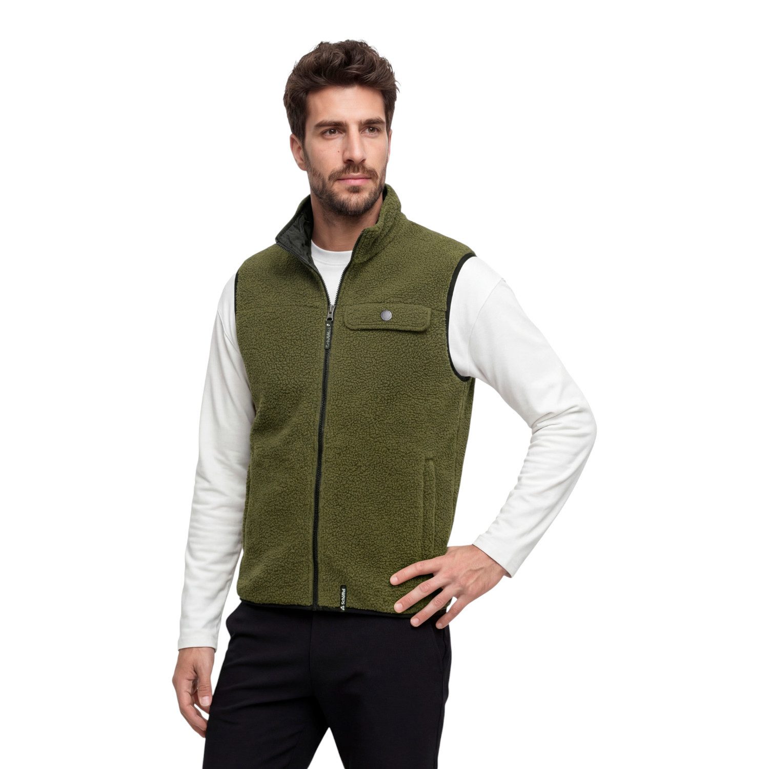Schöffel Fleeceweste Purga (Sherpa-Fleece, warm) grün Herren