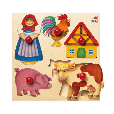 Selecta Puzzle »Bauernhof 5-tlg. 20 cm ab 24 Monaten«, 5 Puzzleteile