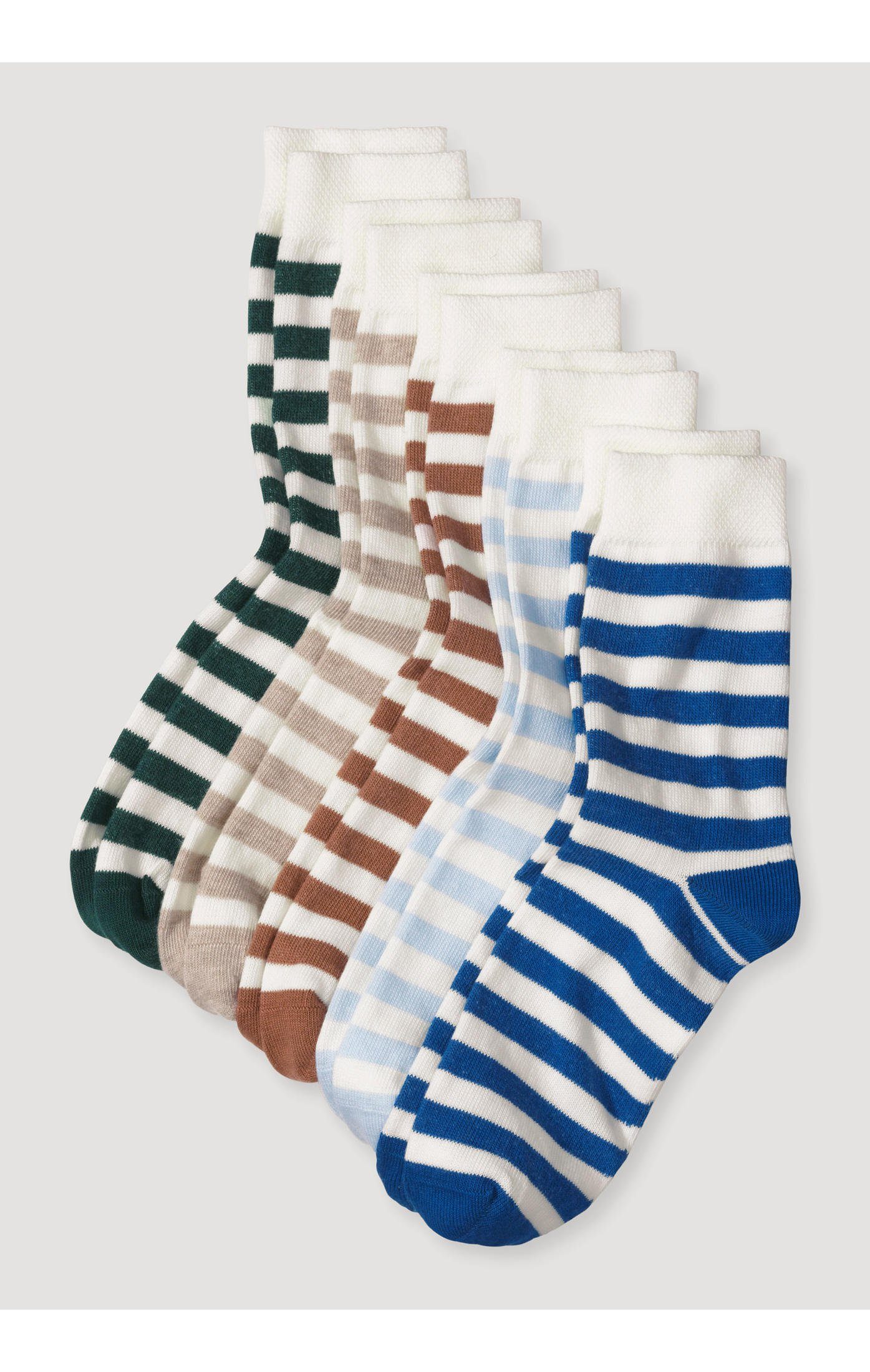 (5-Paar) 5er aus winterblau Set Socken im Bio-Baumwolle Hessnatur
