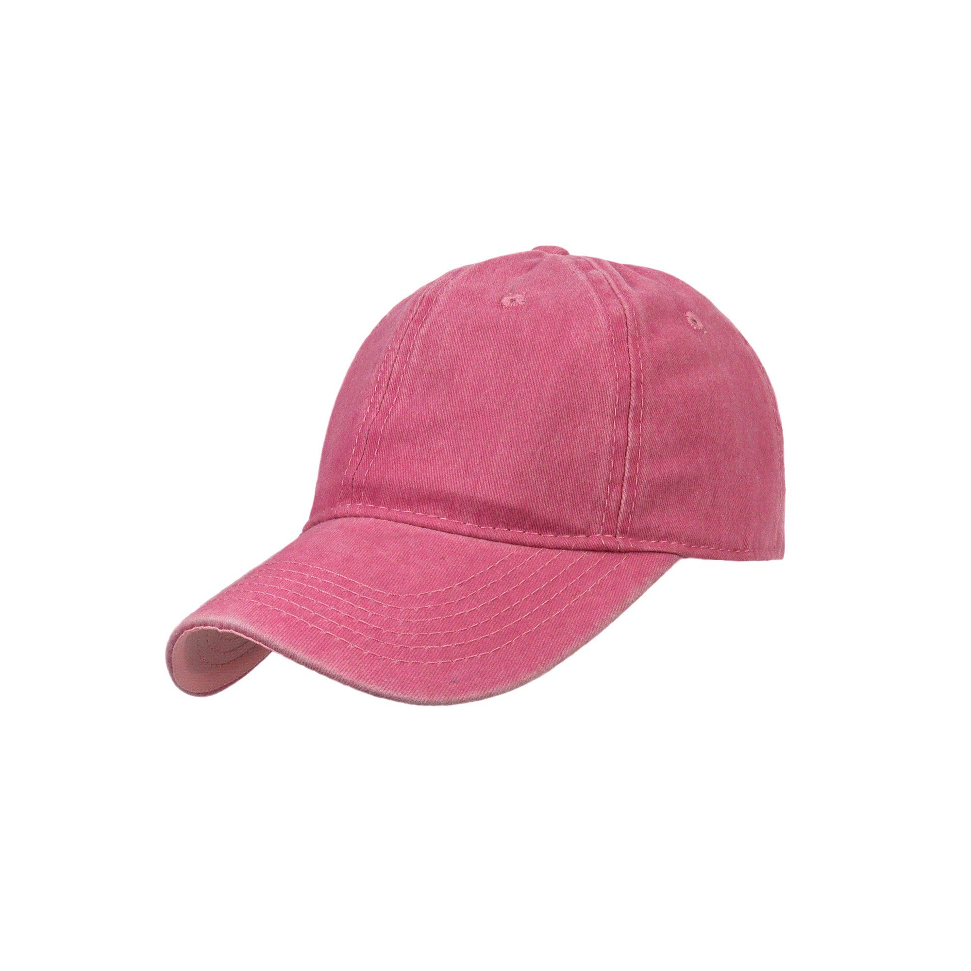 ZEBRO Baseball Cap Base Cap mit Belüftungslöcher rosa