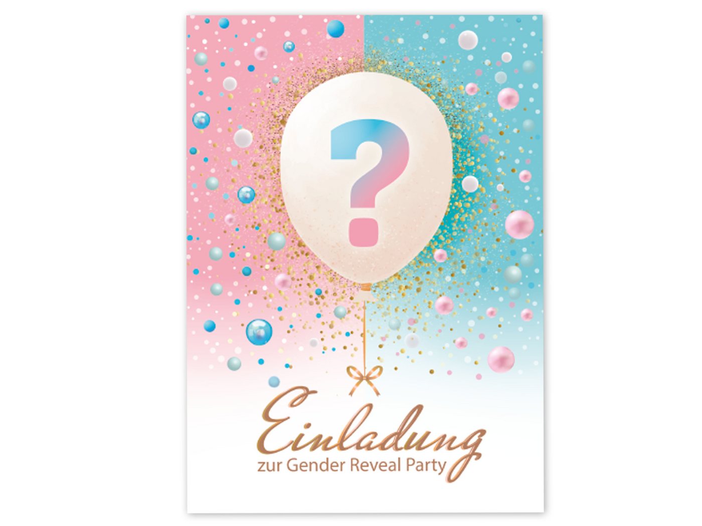 Thumbnail - LIMONIA Einladungskarten Gender Reveal Party Einladungen für Babyparty boy or girl Deko, Karten zur Gender Reveal Party ...