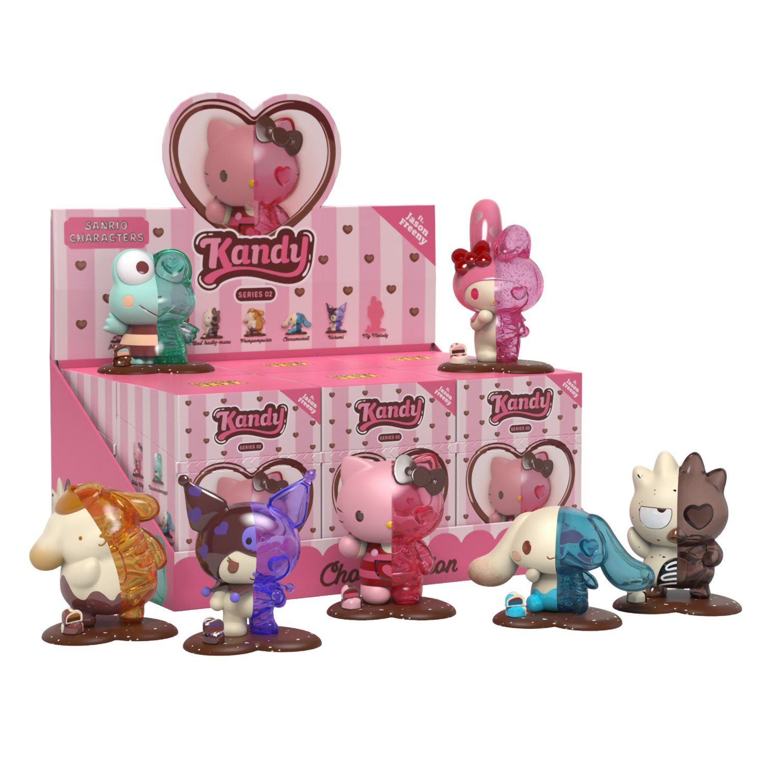 Mighty Jaxx Sammelfigur Kandy X Sanrio Choco Edition mit Jason Freeny Blind Box Sammelfiguren, Eine Packung – enthält eine zufällige Figur