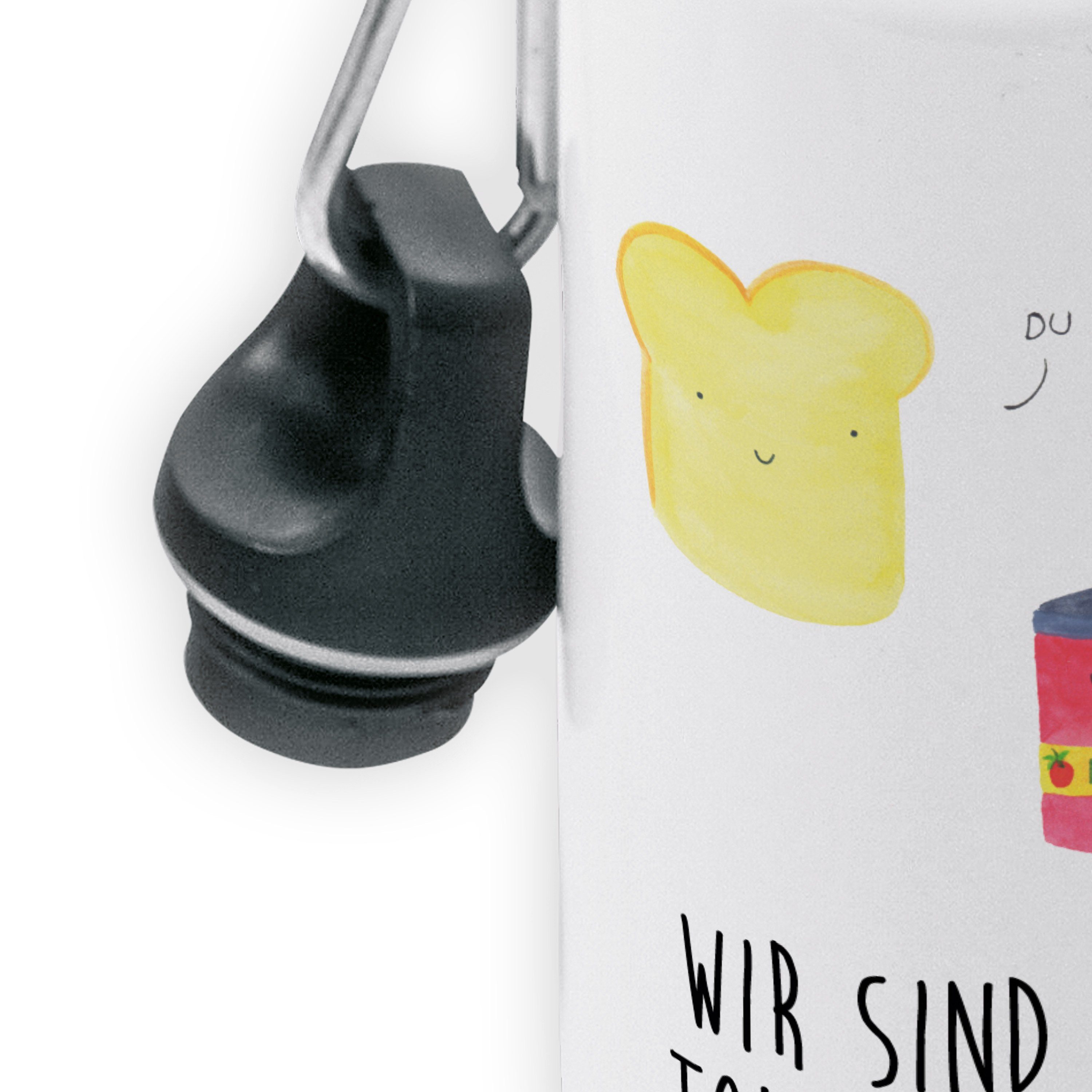 Weiß & Mr. Panda Tiermotive, Toast Mrs. Tiere - Spruch, - Trinkflasche Geschenk, Marmelade Küche &