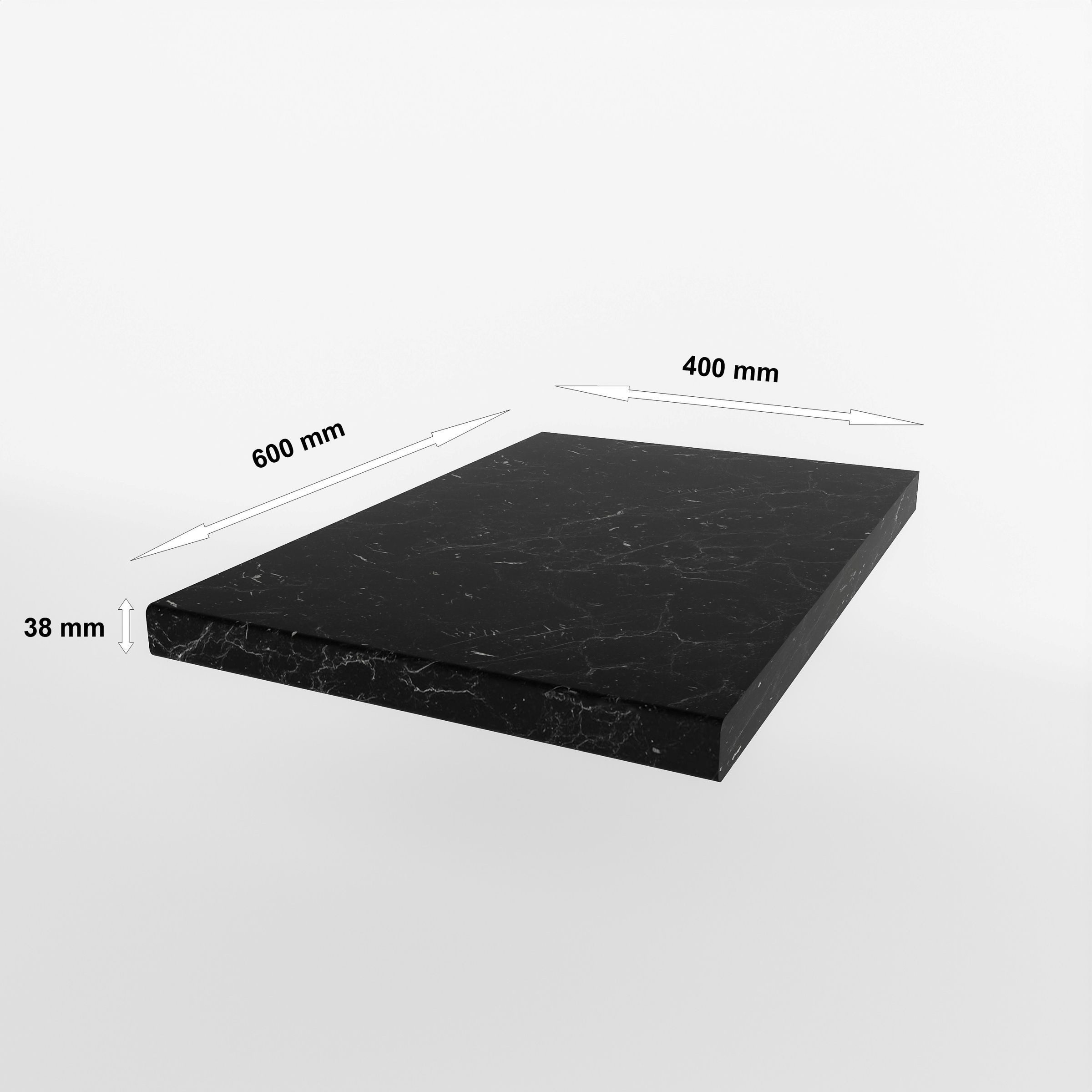 Küchen-Preisbombe Arbeitsplatte 40 cm Dekor Marmur ROMA matt Küche Siena, Monza, Arona (1, 1 St), Breite 40 cm / Tiefe ca. 60 cm / Höhe ca. 3,8 cm