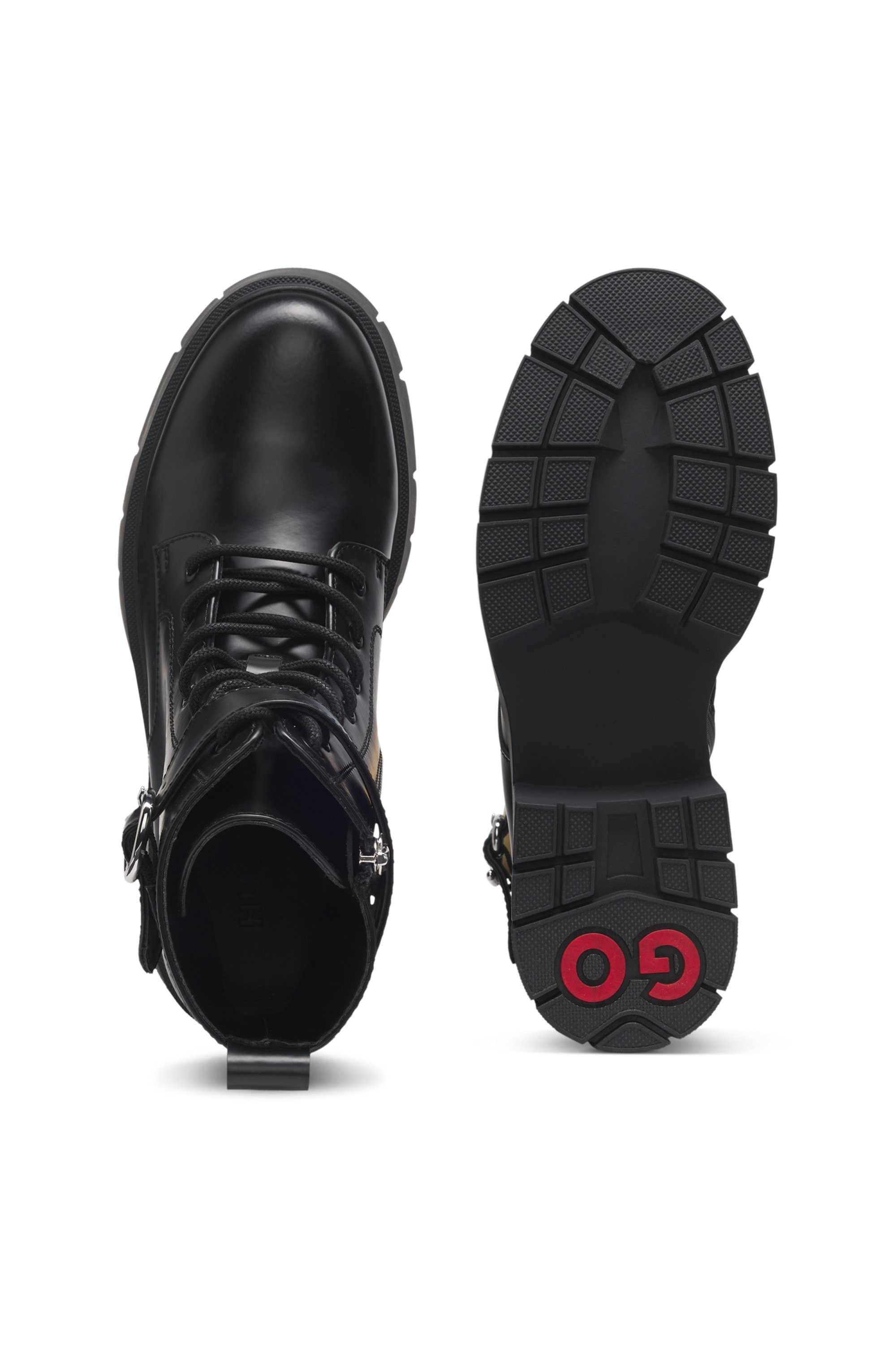 HUGO Kris_LUBoot Schnürboots Schnürstiefelette, Plateauboots, Profilsohle, günstig online kaufen