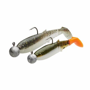 Savage Gear Kunstköder Cannibal Shad Kit 5,5-12,5cm 36 Teile + Box Gummifische Jigköpfe, (Spar-Set), Cannibal Shad Kit 10 & 12.5cm Mixed Colors 36 Stück