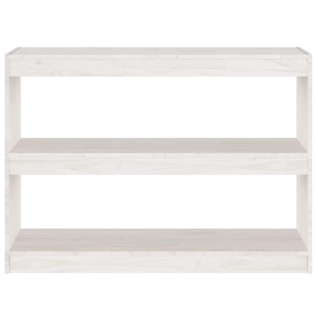 furnicato Weiß Bücherregal cm Raumteiler 100x30x71,5 Massivholz Kiefer