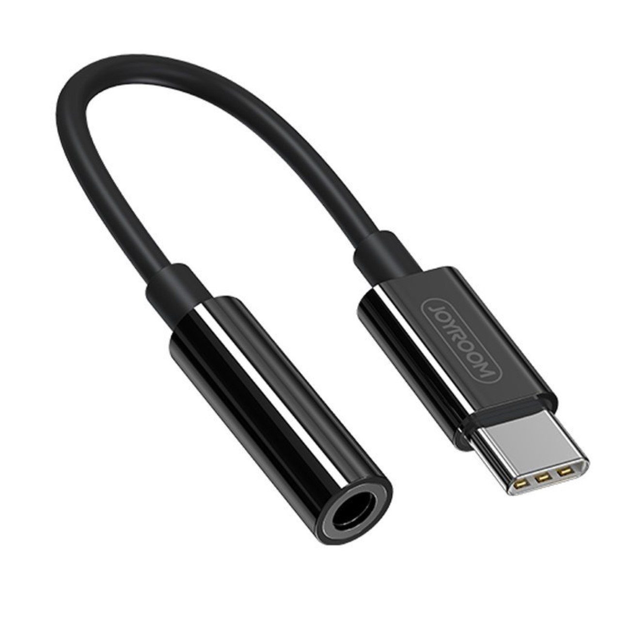 JOYROOM Kopfhöreradapter 3,5mm Miniklinke - USB Typ C schwarz Adapter