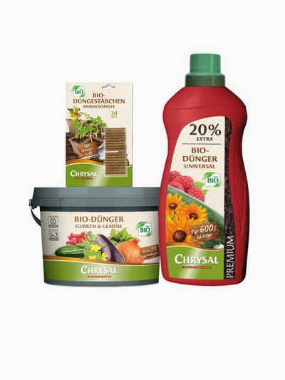 Chrysal Gemüsedünger BIO Düngerset Chrysal 3 tlg, 3-St., alles BIO Produkte