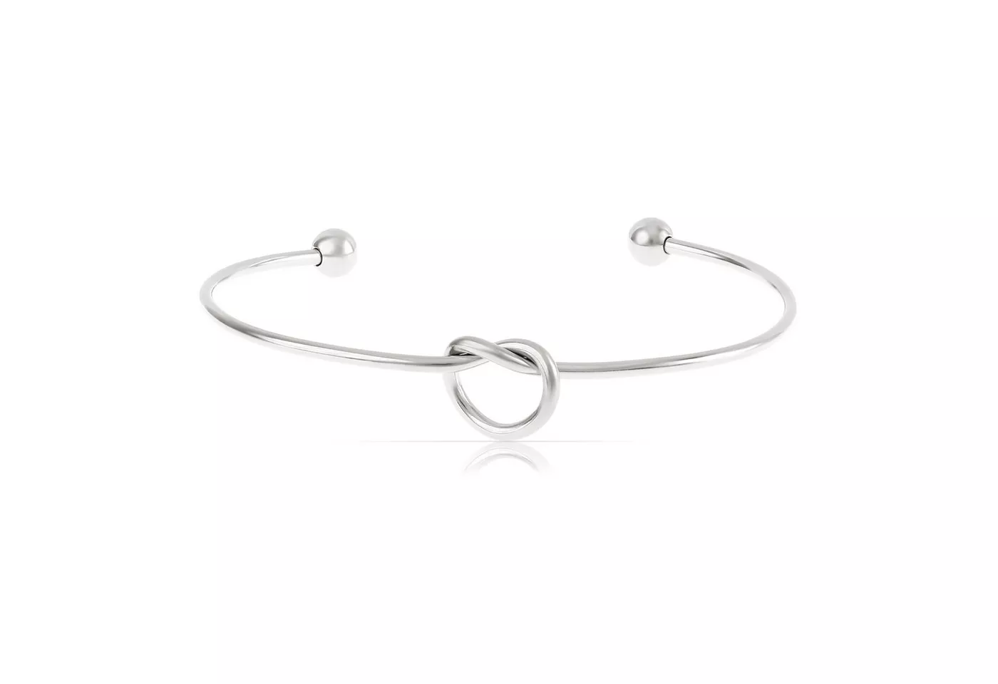 Made by Nami Armreif Armreif Silber / Gold aus chirurgischem Edelstahl Geflochtenes Herz, Größenverstellbar Hypoallergen Schmuck Geschenke für Frauen