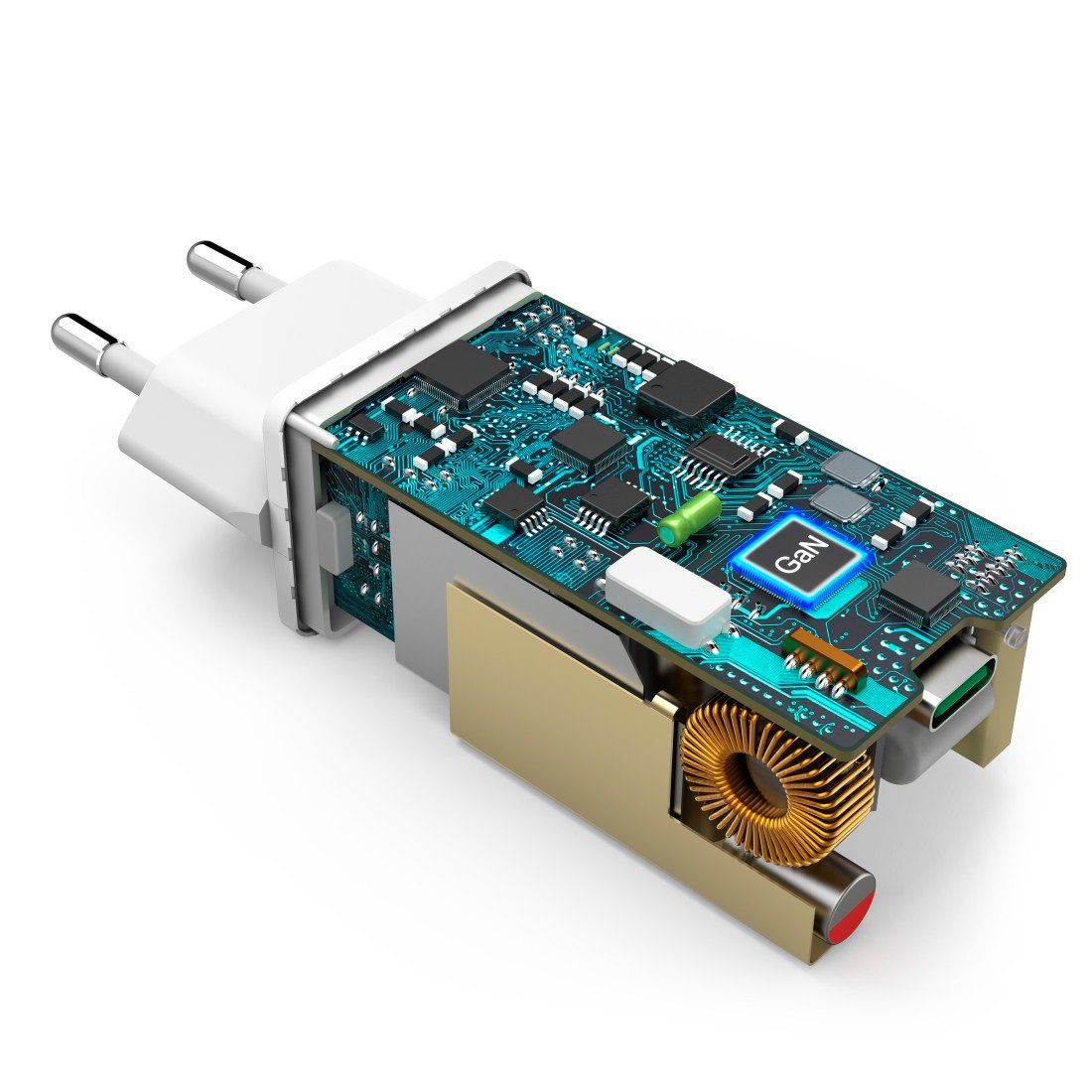 Hama 45 Watt Ladegerät Netzteil PD USB-Ladegerät USB-C, GaN Schnellladeadapter Stecker