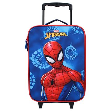 MARVEL Trolley Marvel Spiderman Kinder 2tlg Set Trolley Kinderkoffer plus Reisekissen, 2 Rollen
