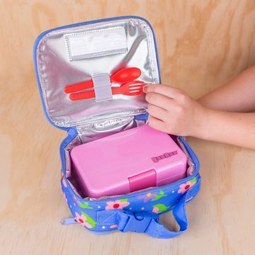 MontiiCo Kindergartentasche Mini Kühltasche mit Kühlakku für eine kleine Brotdose (Small Petals Blumen) - Kindergarten Lunchbox Isoliertasche für Jungs sowie Mädchen