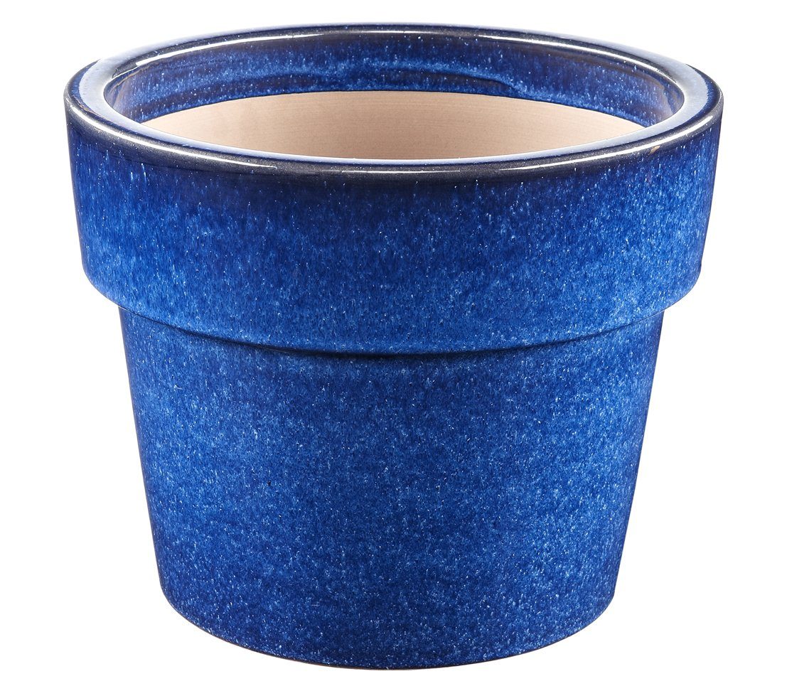 Dehner Blumentopf Keramiktopf, glasiert, blau, Gefäß günstig online kaufen