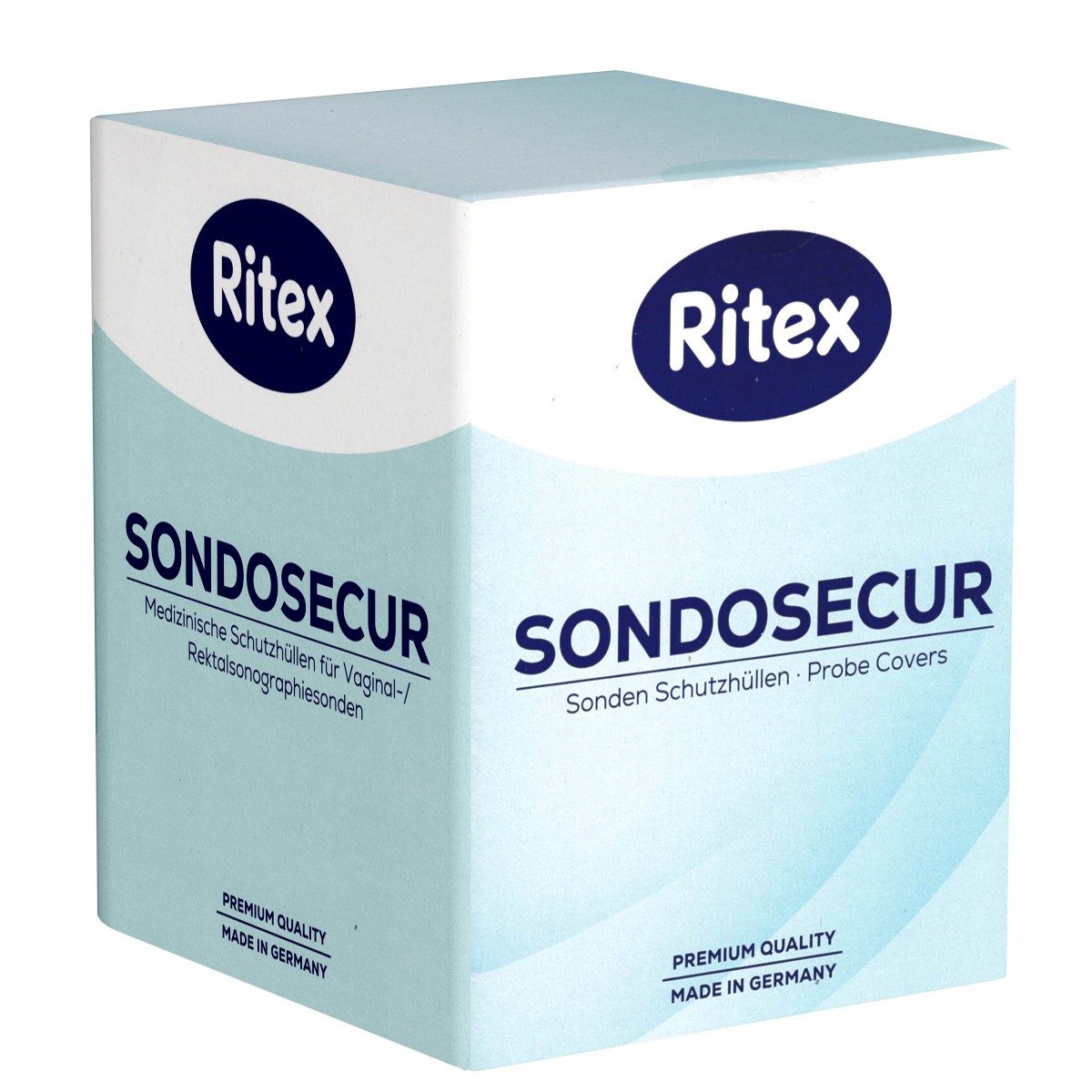 Ritex Kondome Sondosecur (Schutzhüllen Ø 28mm) Karton mit, 200 St., Schutzhüllen ohne Gleitmittel und ohne Reservoir