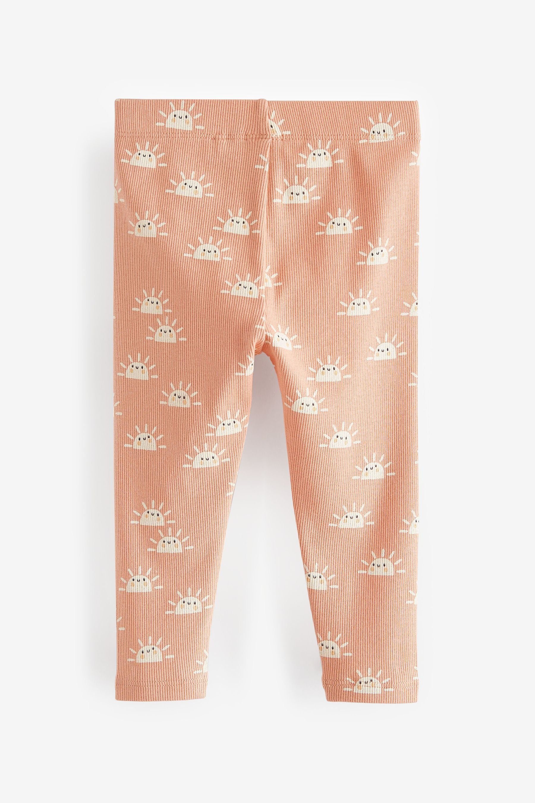 Jerseyleggings Gerippte Sun Caprileggings Pink Next (1-tlg)