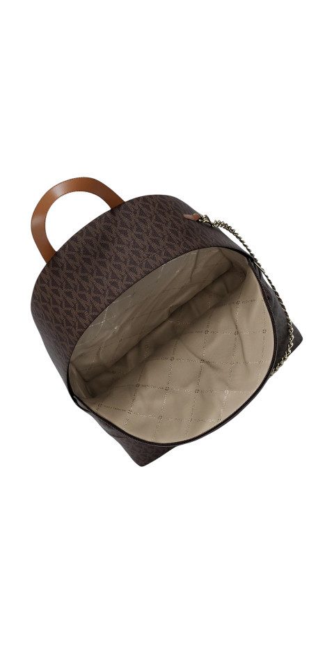 MICHAEL KORS Freizeitrucksack Michael Kors Slater Medium Rucksack Logo-Print Canvas Gold Braun