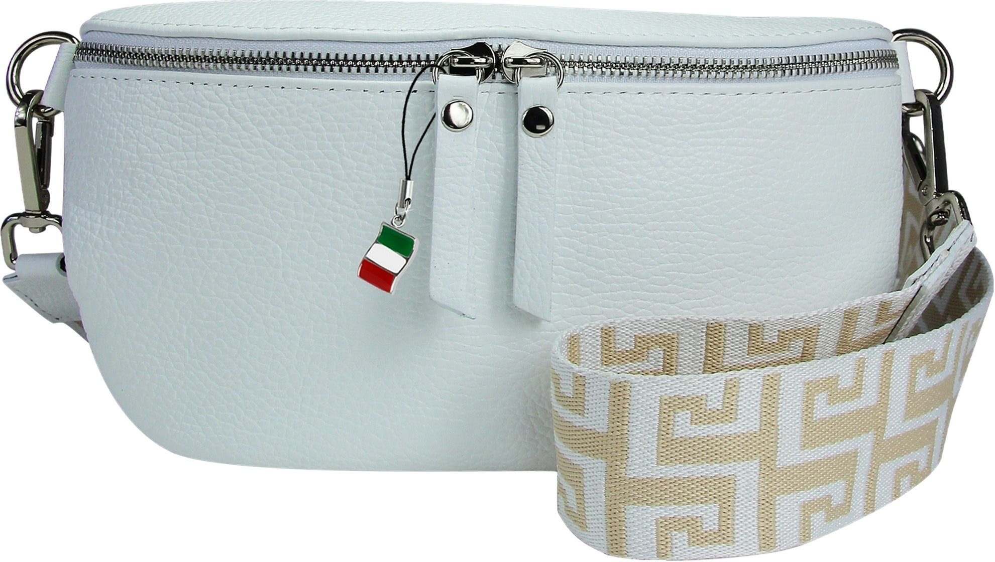Gürteltasche Florence Echtleder Gürteltasche Damen weiß