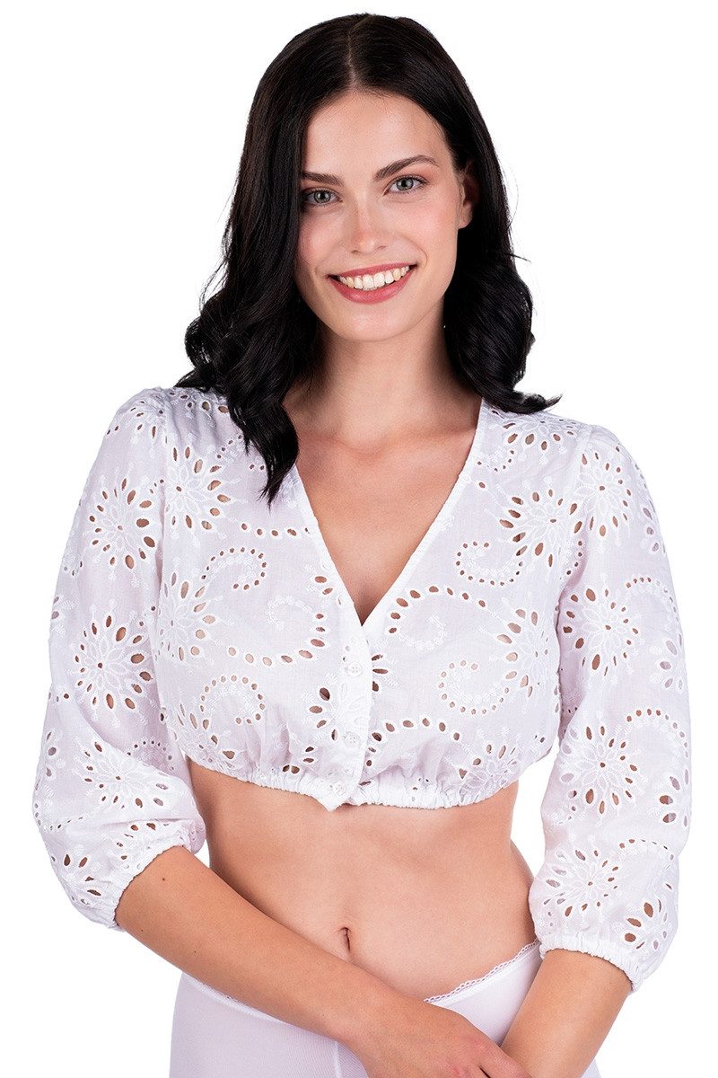 Dirndlbluse Dirndlbluse - ANKE - weiß