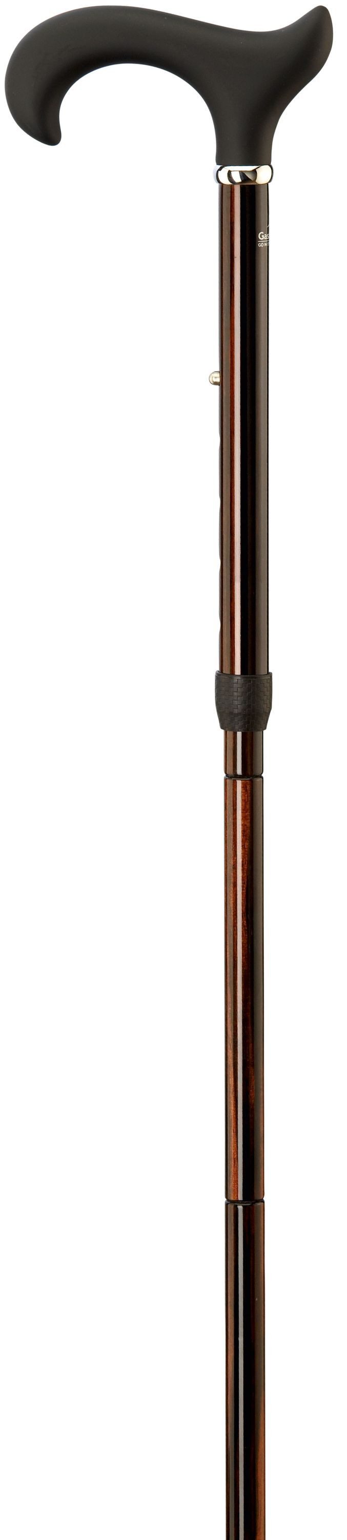 Stockshop Gehstock Gehstock Carbon Faltstock Softtouch Ergonomic, Derbygriff, höhenverst.