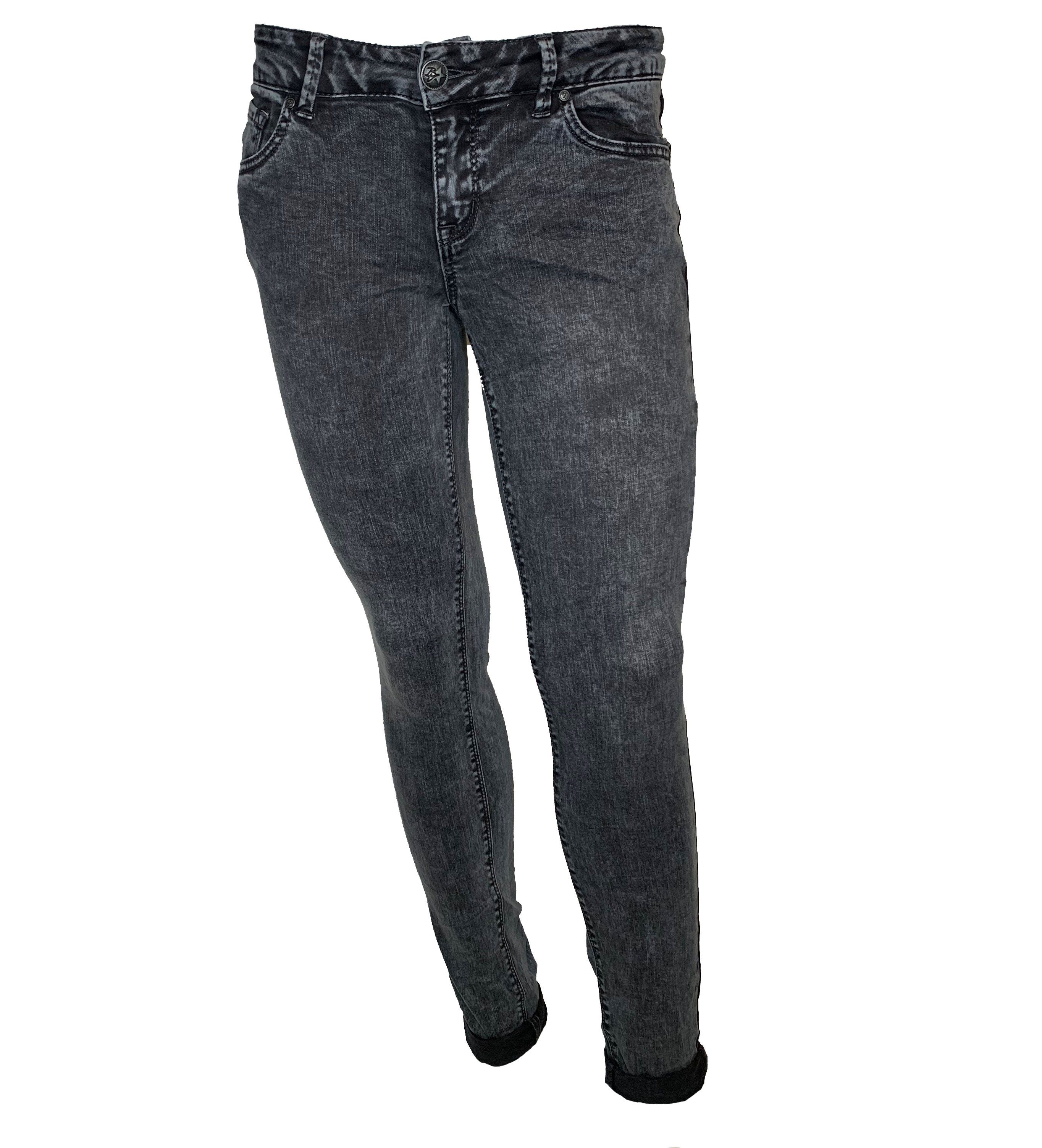 Twill-moon Italy Vista Buena grey Stretch Slim-fit-Jeans
