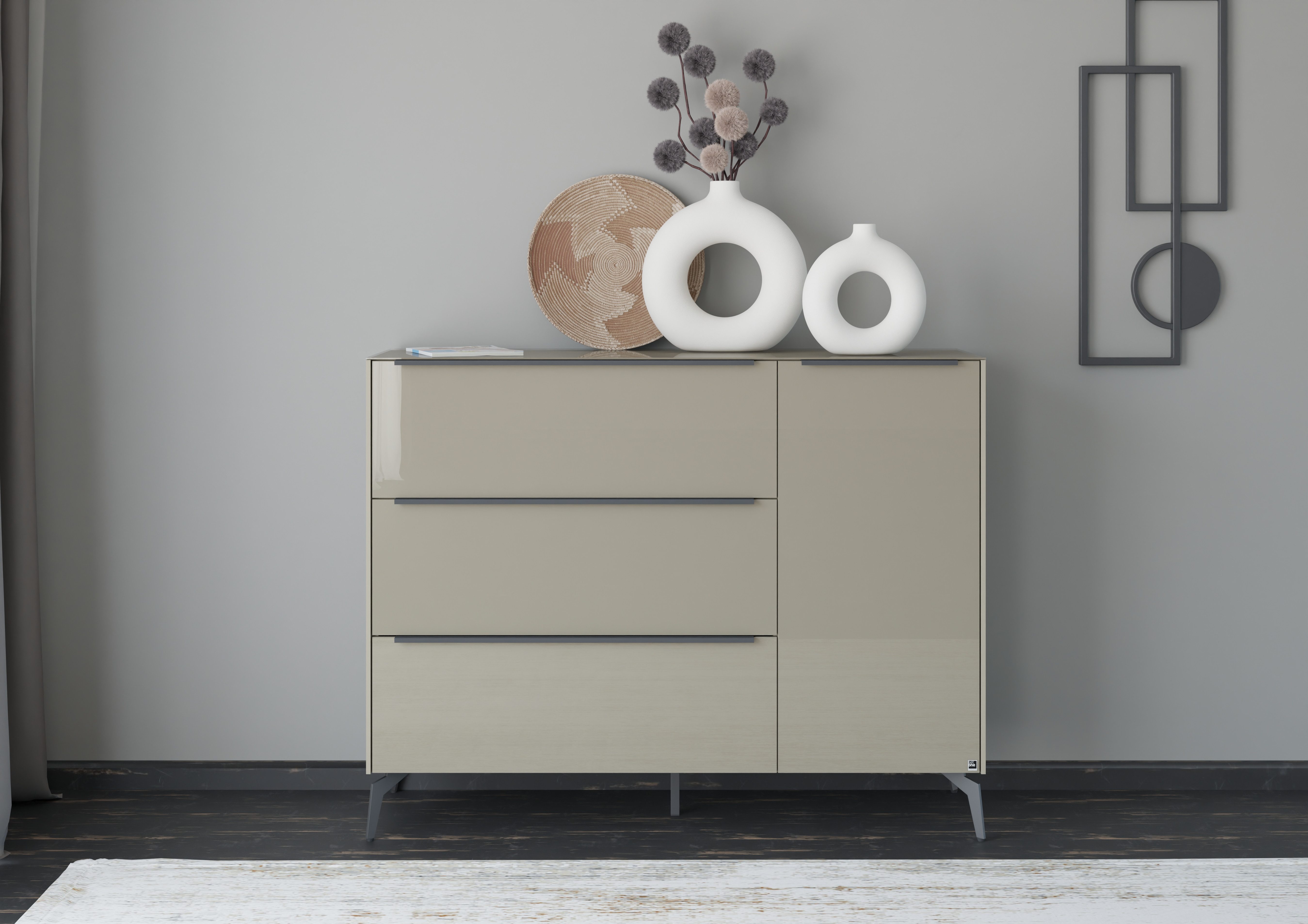 set one by Musterring Sideboard Reno (1 St), Mit Winkelfuß in diversen Farben, 109 cm Höhe & Farbauswahl