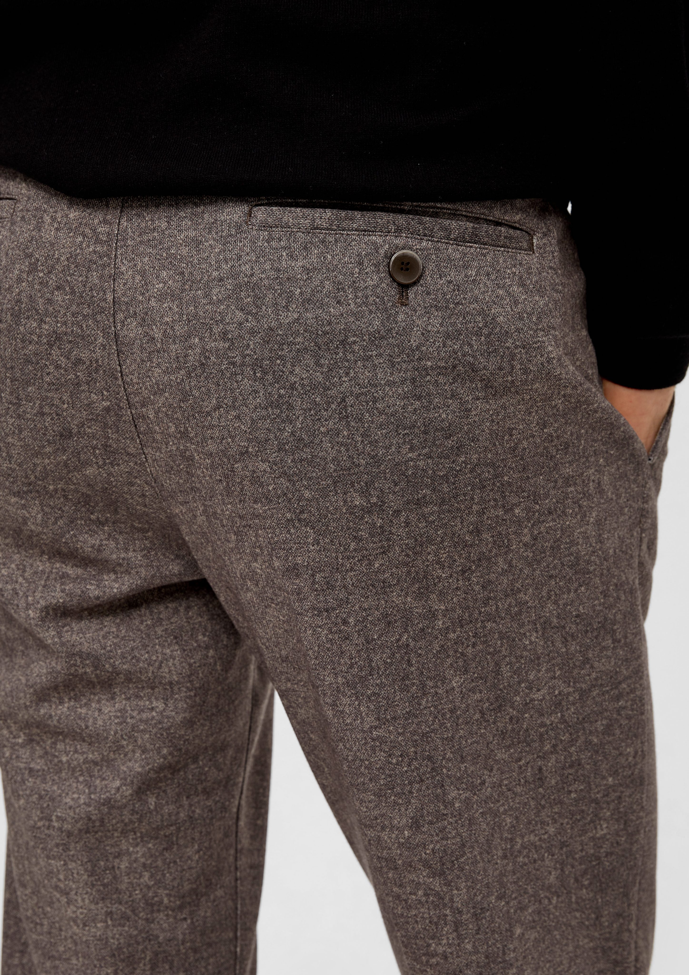 Tweed-Optik Jersey s.Oliver Slim: Stoffhose in aus Jogpants