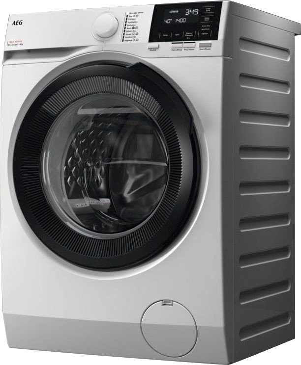 LR7G60480, Waschmaschine - weniger U/min, für 8 ProSteam % AEG Wasserverbrauch 96 7000 1400 Dampf-Programm kg,