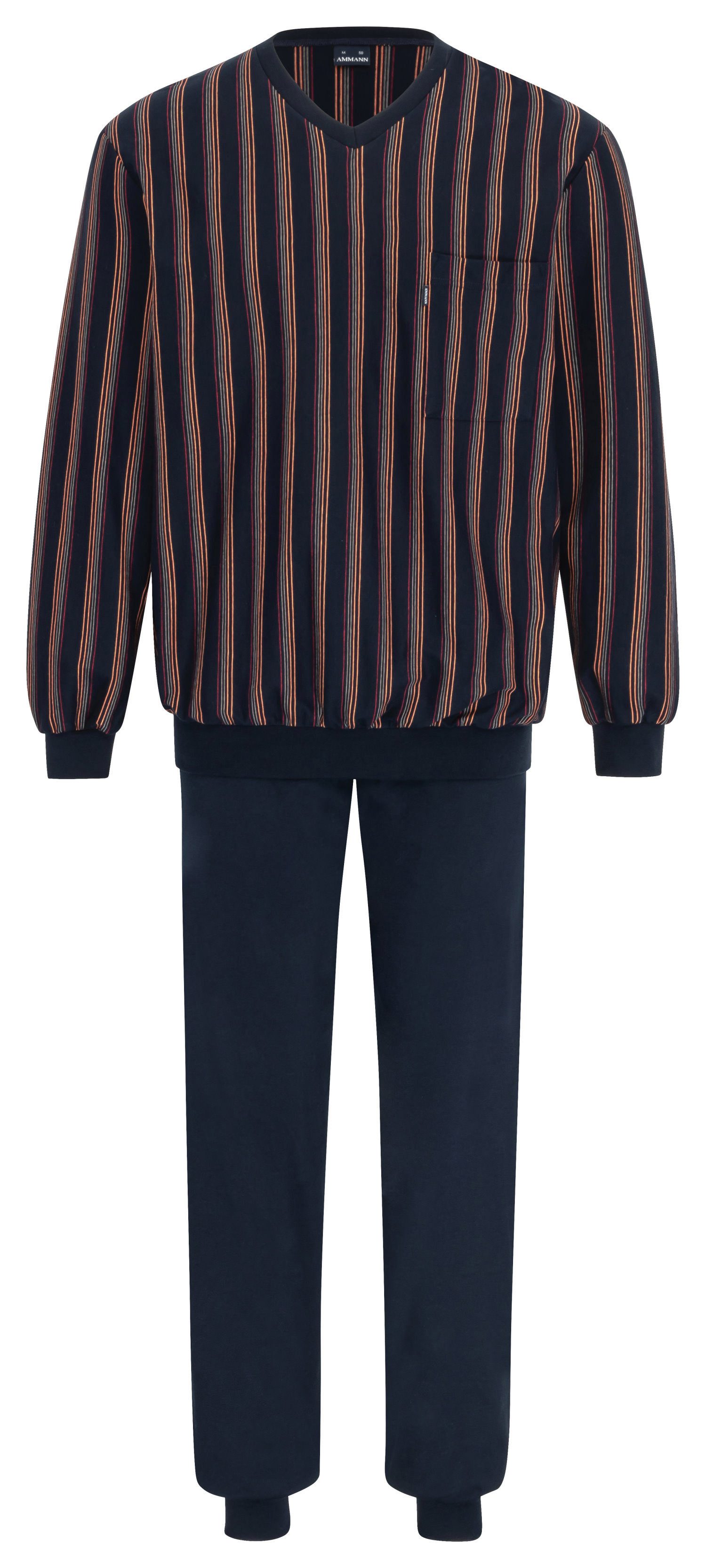 Ammann Pyjama Modisches Design mit Bündchen