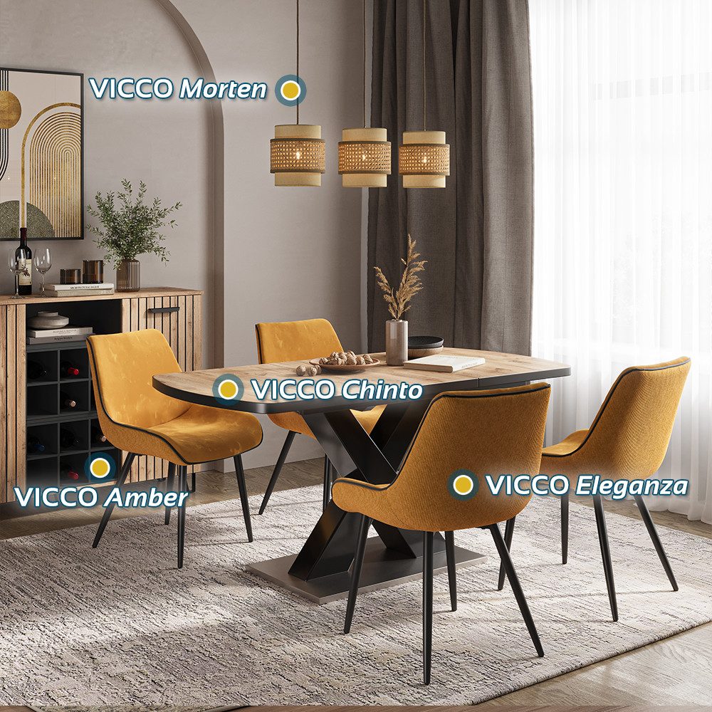 Vicco Lowboard Amber, Braun/Braun, 100.2 x 48.5 cm mit Schublade und Tür günstig online kaufen