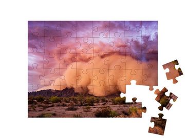 puzzleYOU Puzzle Staubsturm Haboob in der Wüste von Arizona, 48 Puzzleteile, puzzleYOU-Kollektionen Natur