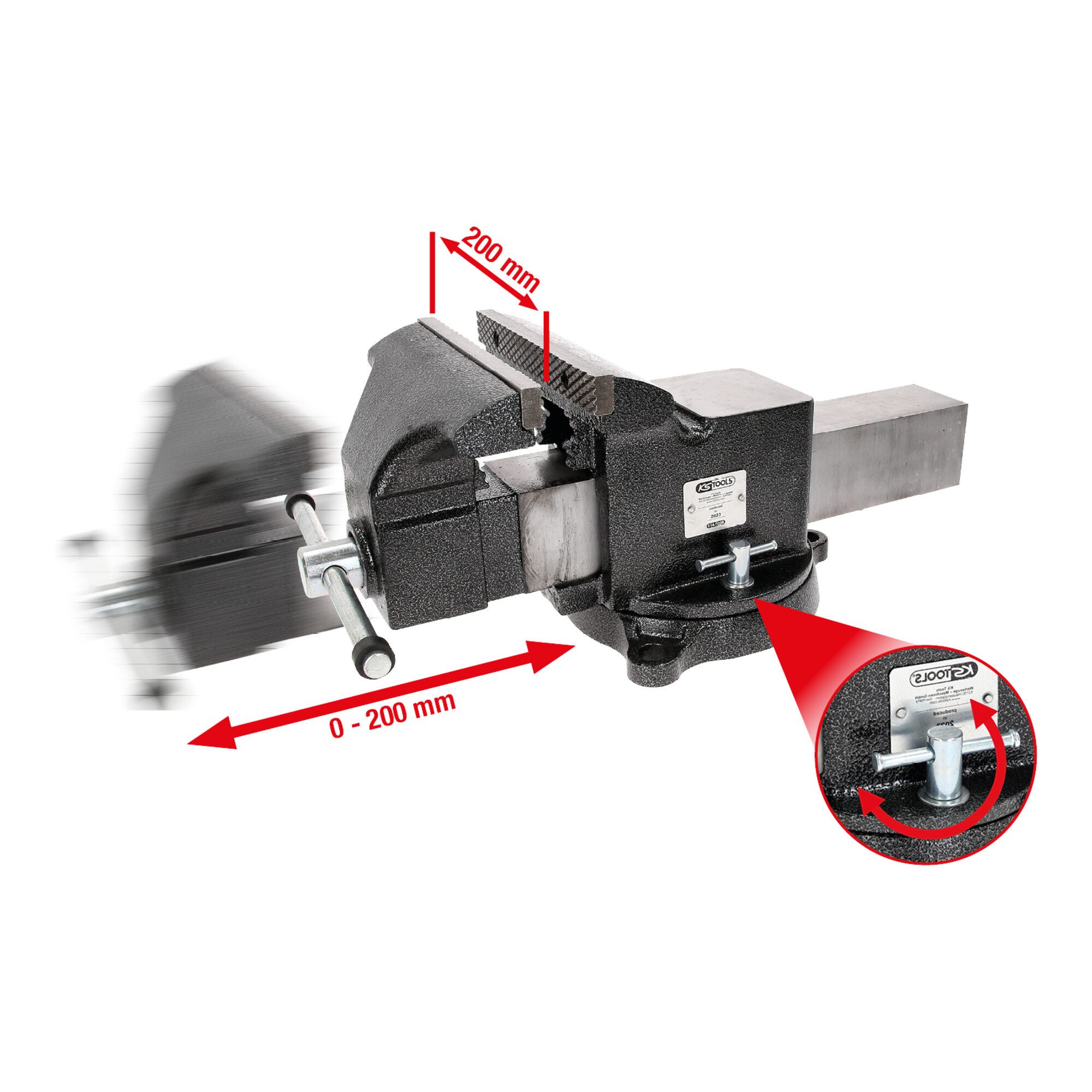 KS Tools Schraubstock KS Tools Parallel-Schraubstock, 8"